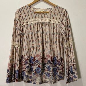 Style & Co. Boho Bell sleeve blouse